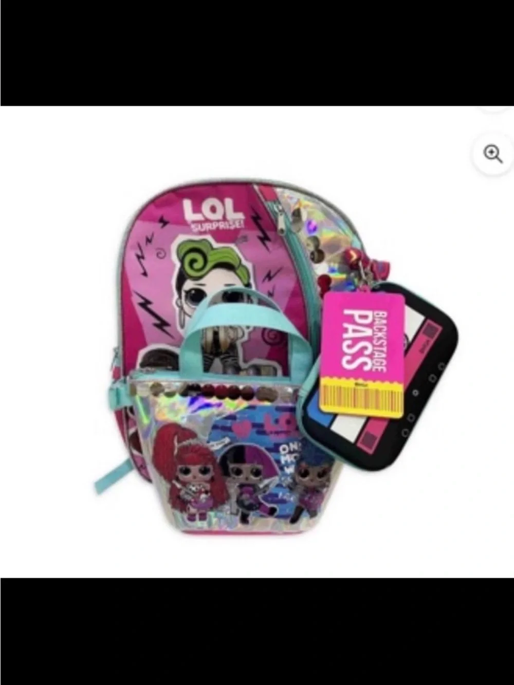 L.O.L. Surprise! Holographic Kids Backpack in Pink & Teal